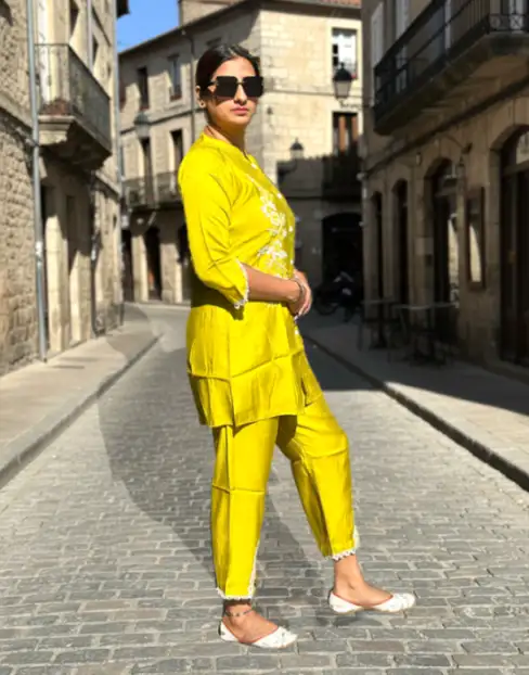 Bright yellow CO-ORD SET