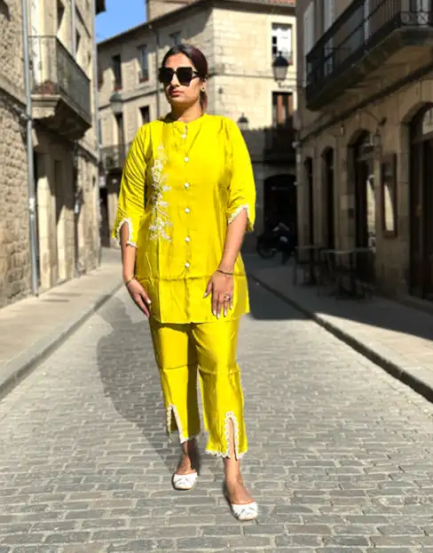 Bright yellow CO-ORD SET