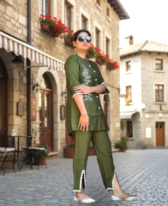 CO-ORD SET (mehndi green)