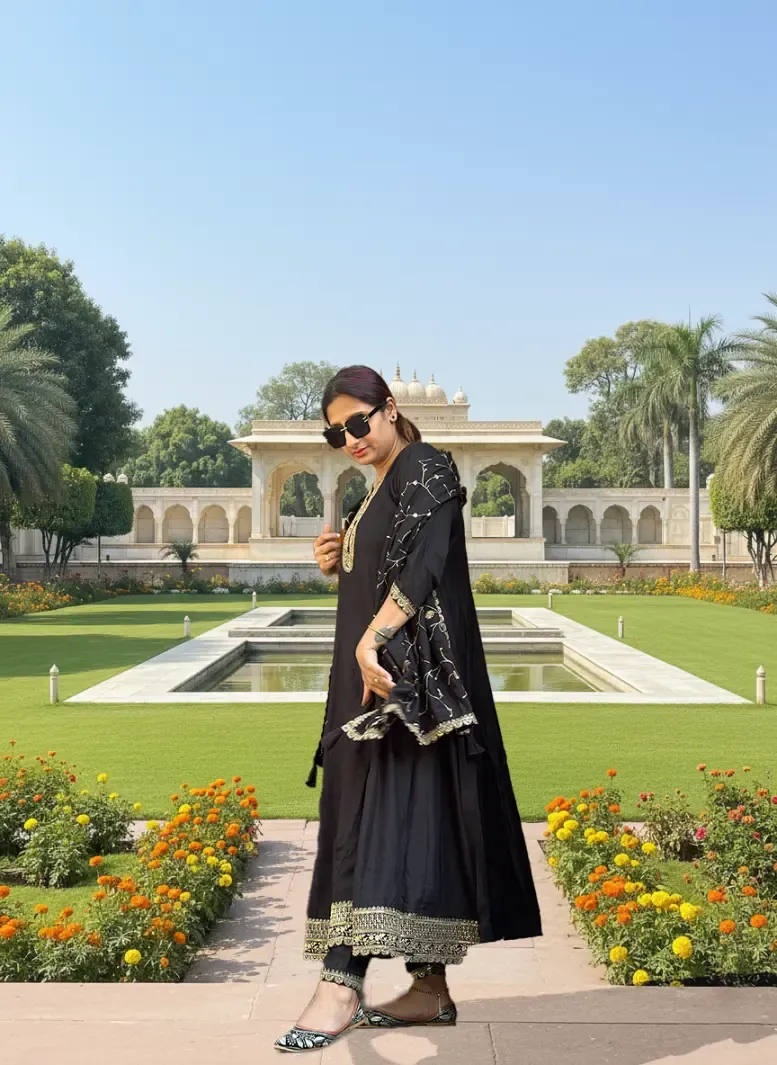 Black Anarkali suit
