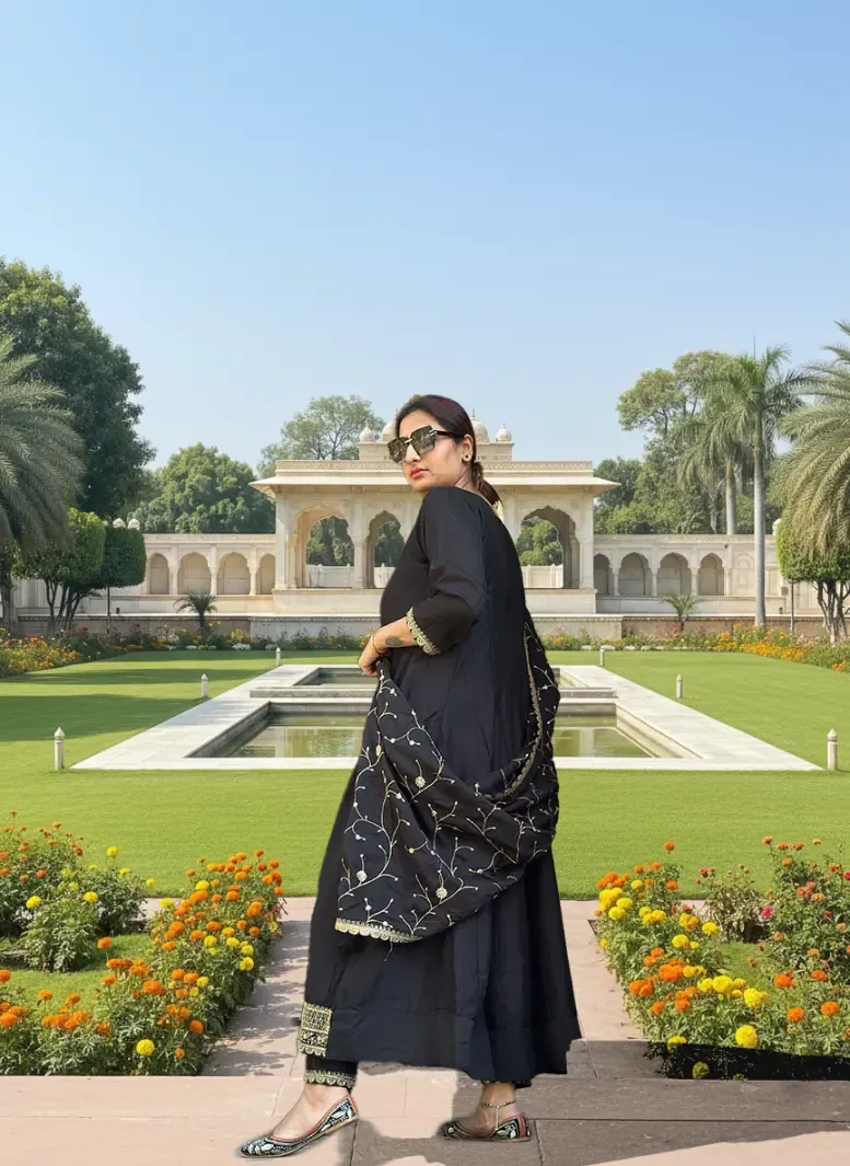 Black Anarkali suit