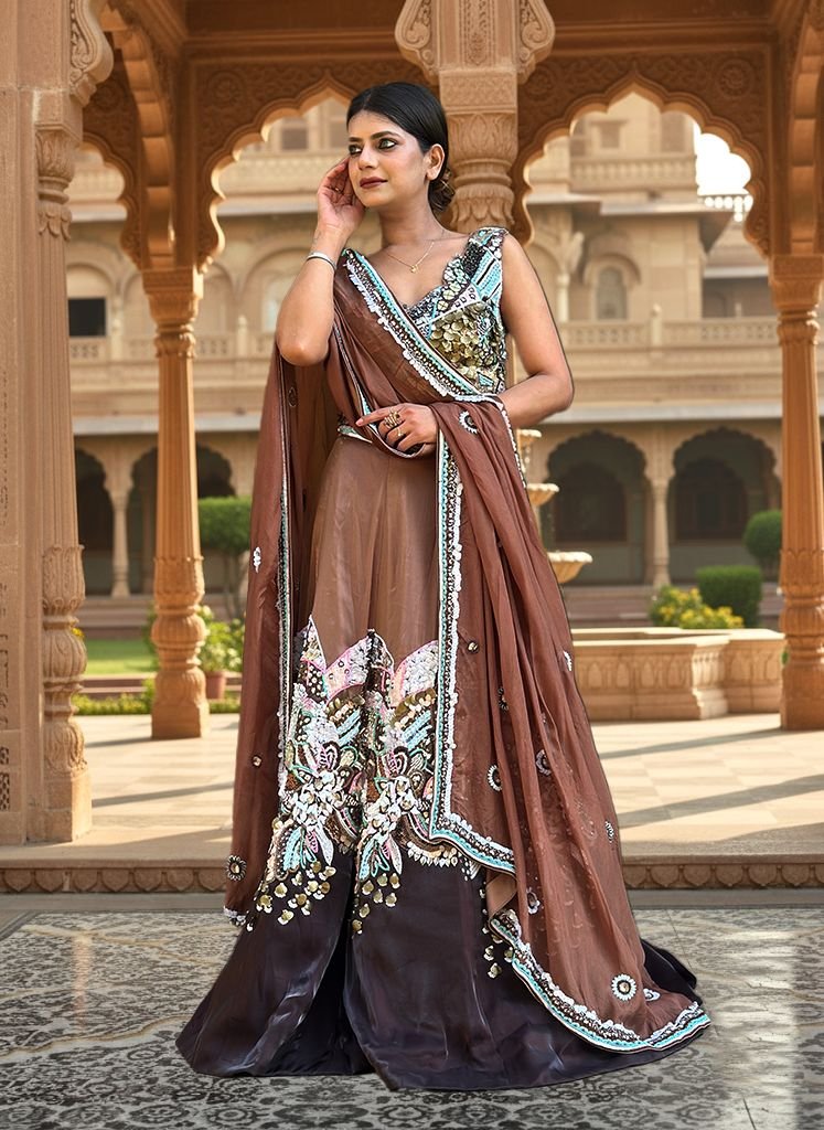 Brown Lehenga