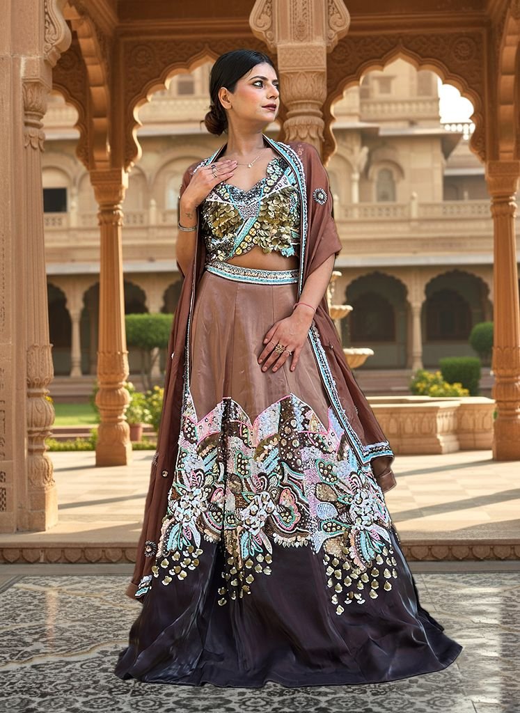 Brown Lehenga