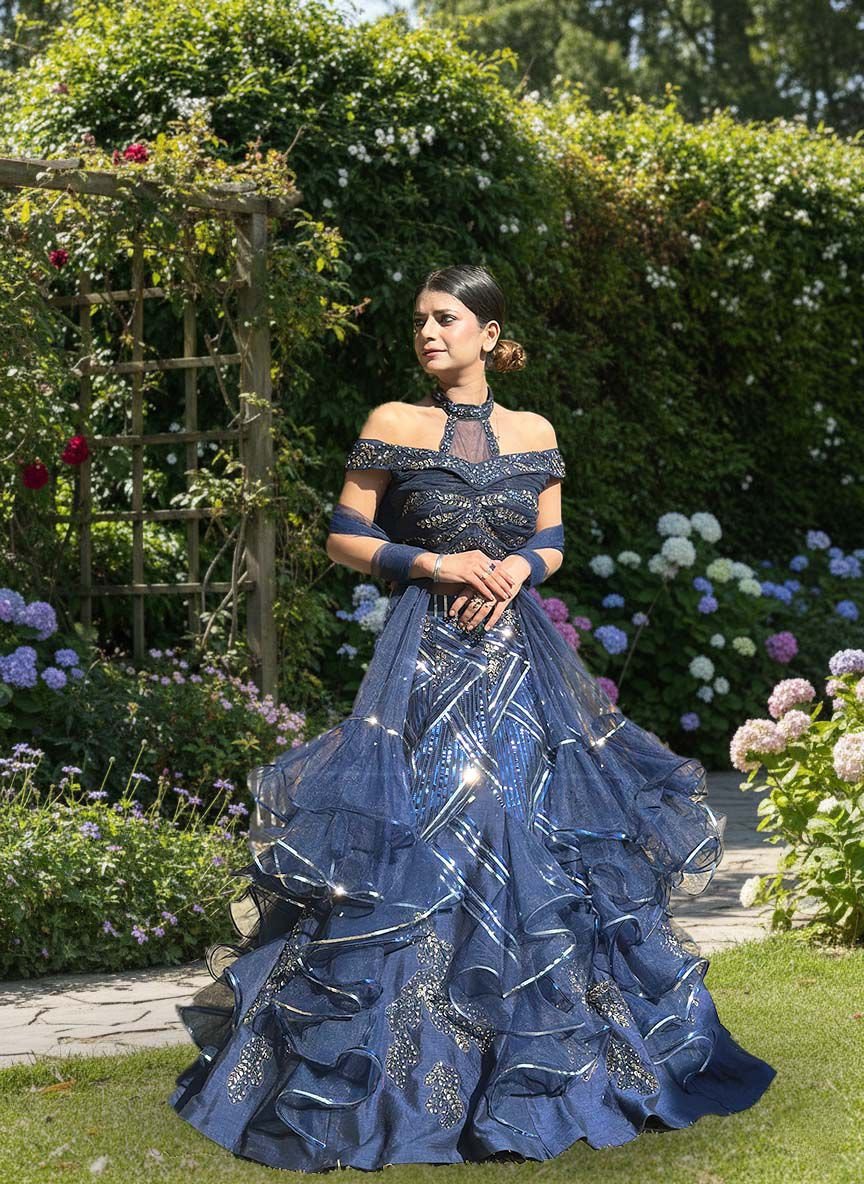 Designer Blue lehenga