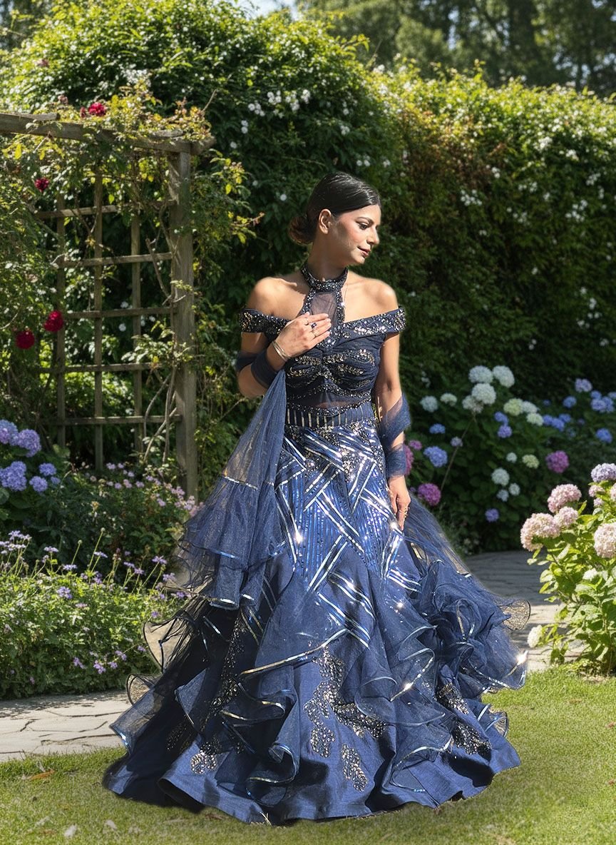 Designer Blue lehenga
