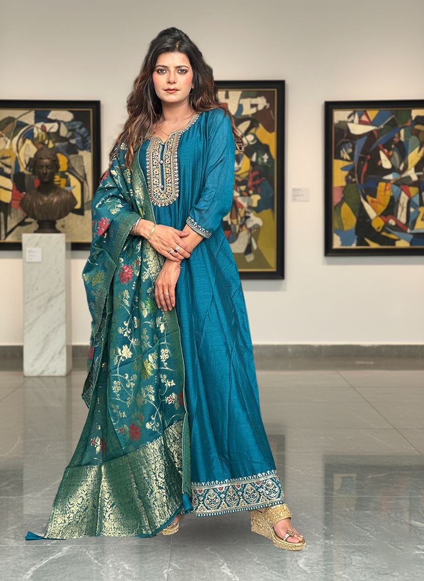Blue Anarkali Suit