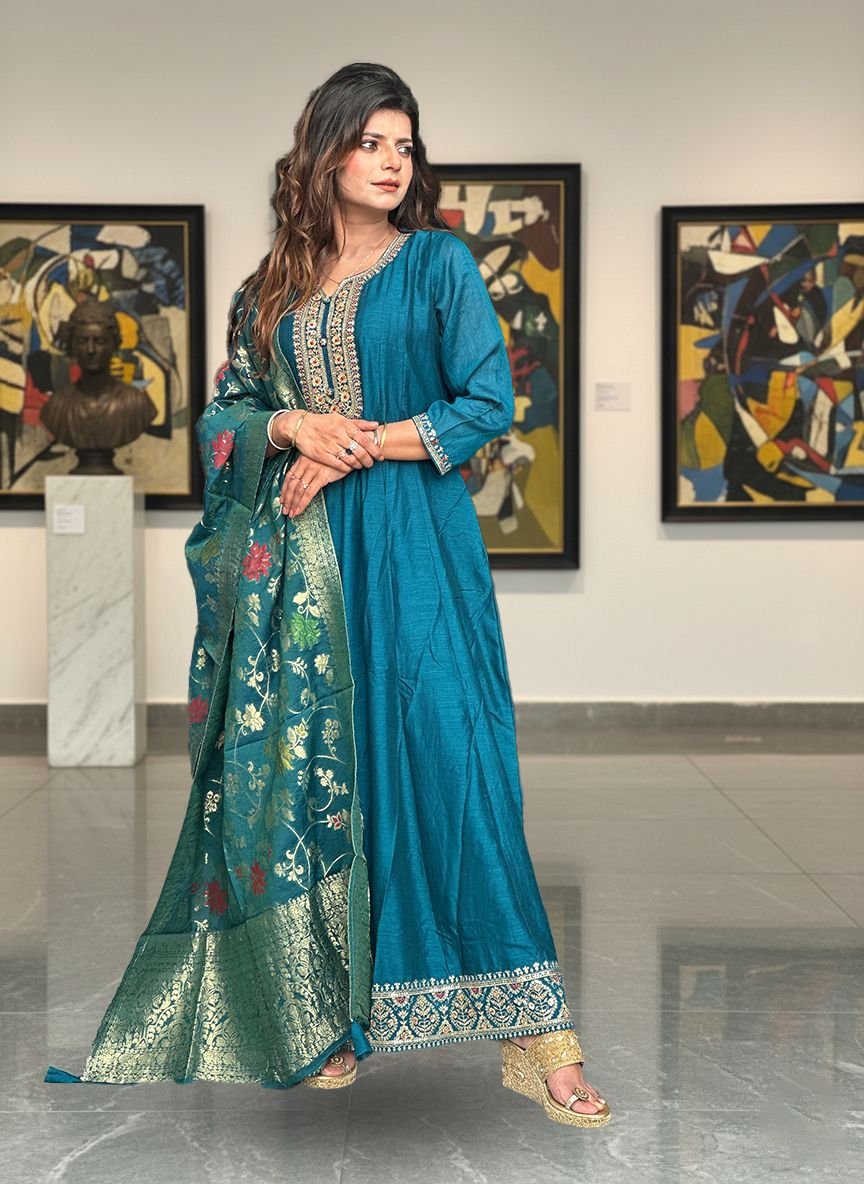 Blue Anarkali Suit