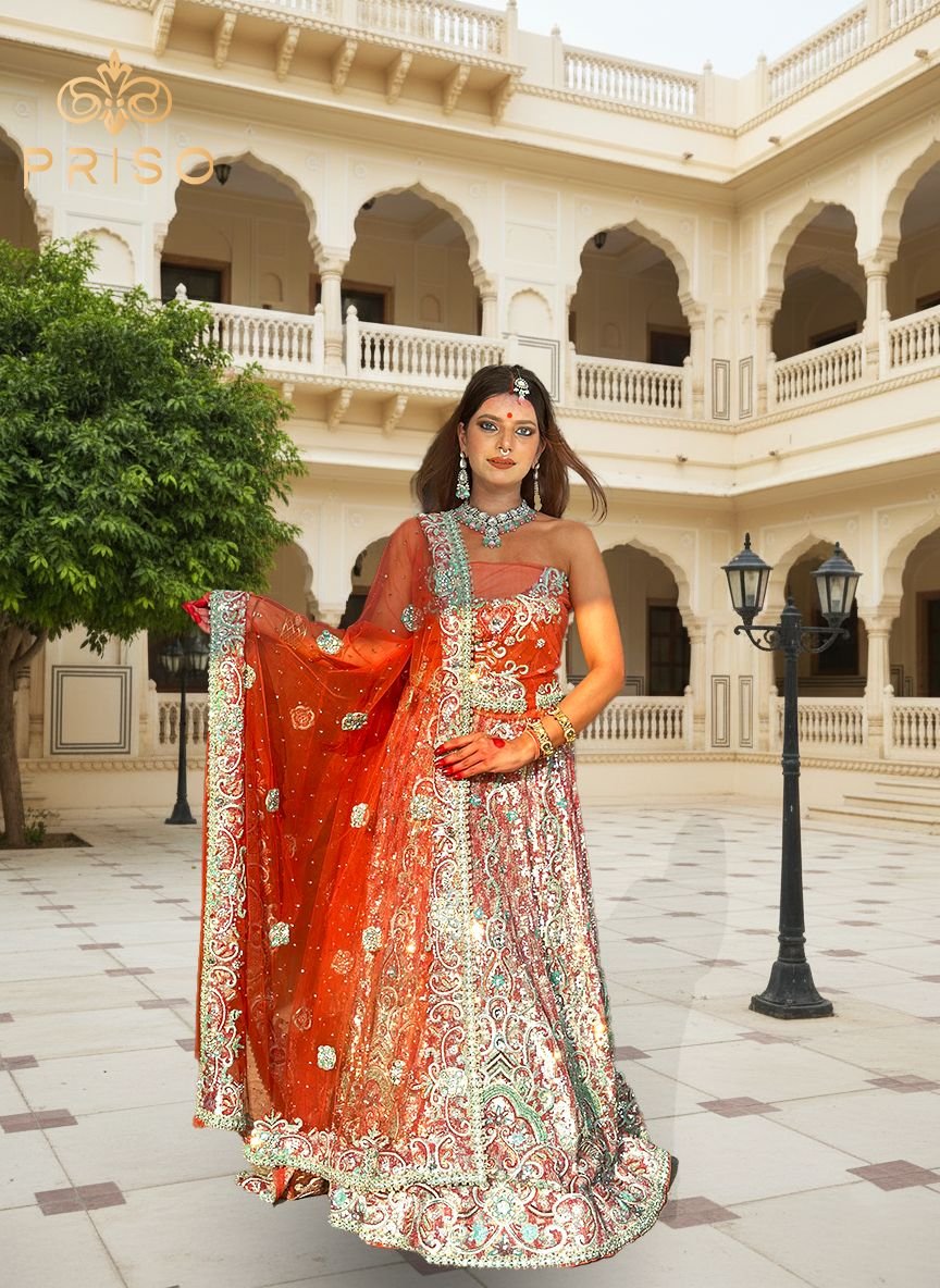 Orange lehenga