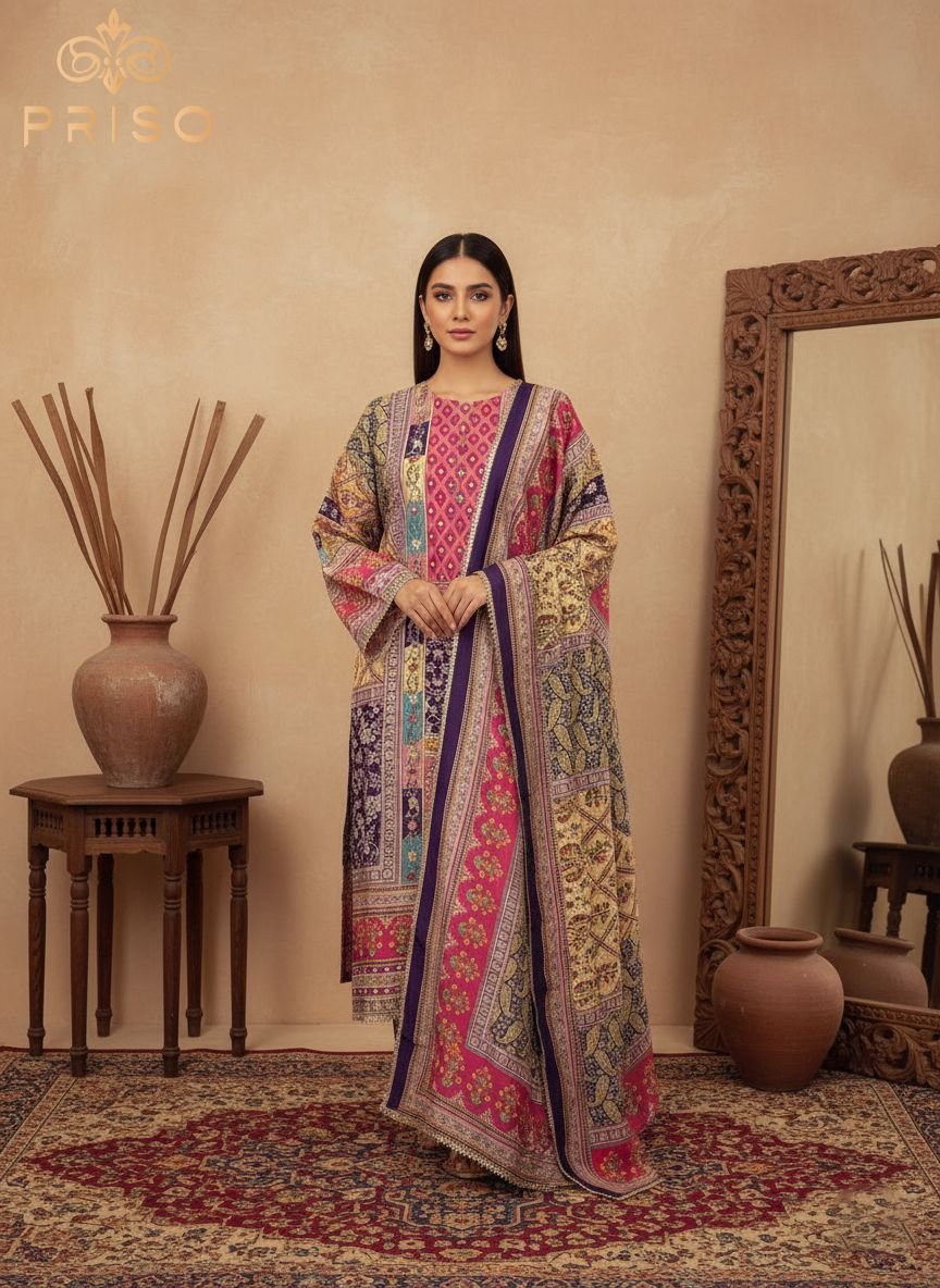 Pakistani Unstitched Lawn Suit – Premium Collection