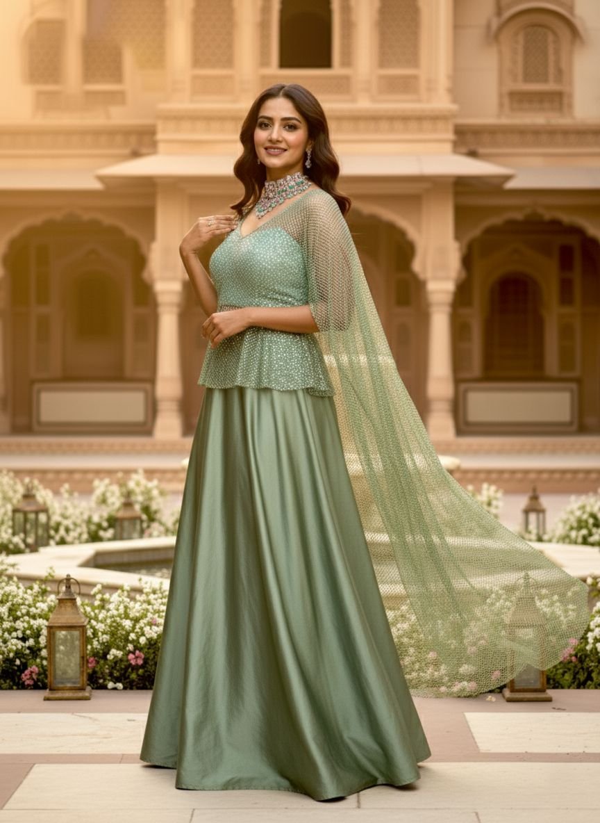 Green Lehenga