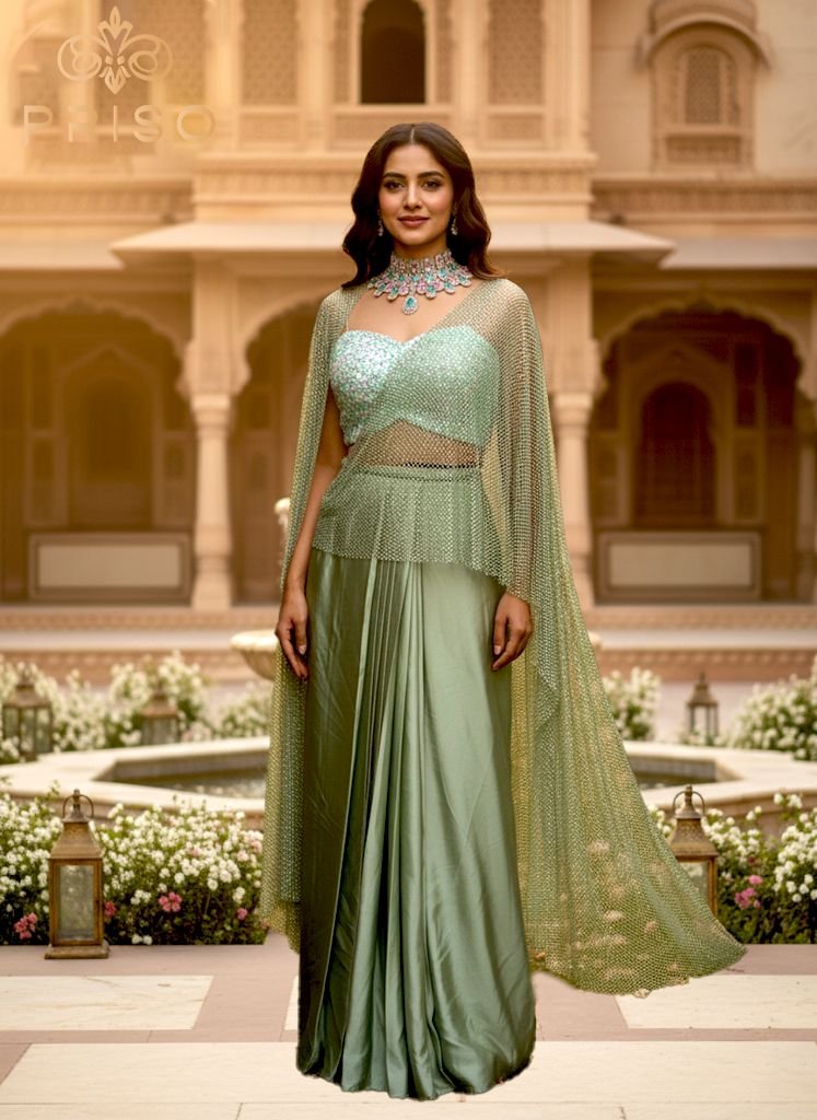 Green Lehenga